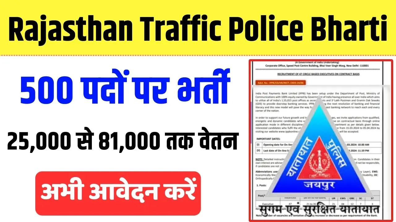 Rajasthan Traffic Police Bharti