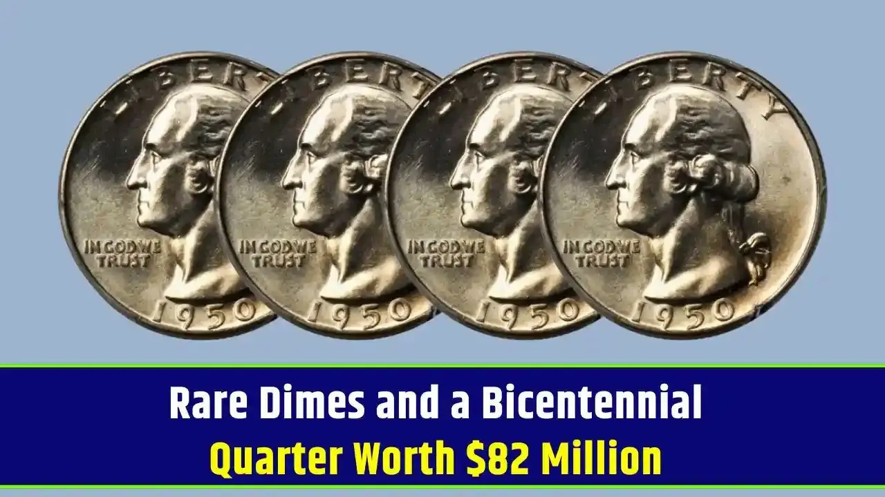 Eight Rare Dimes and a Bicentennial Quarter